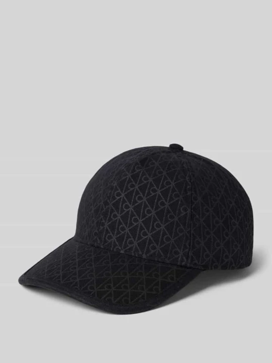 Zdjęcie produktu Czapka z daszkiem z wzór z logo i Naszywka z logo Calvin Klein Czarny