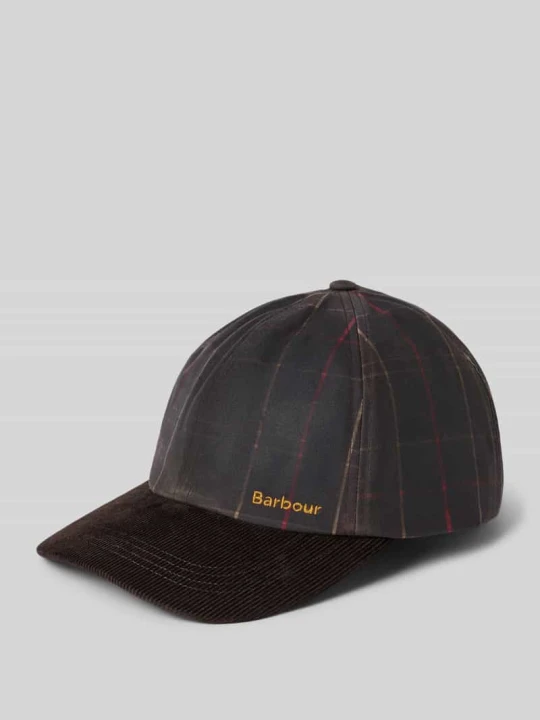 Zdjęcie produktu Czapka z daszkiem z czystej bawełny Barbour Oliwkowy