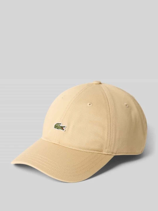 Zdjęcie produktu Czapka z daszkiem z czystej bawełny Lacoste Piaskowy