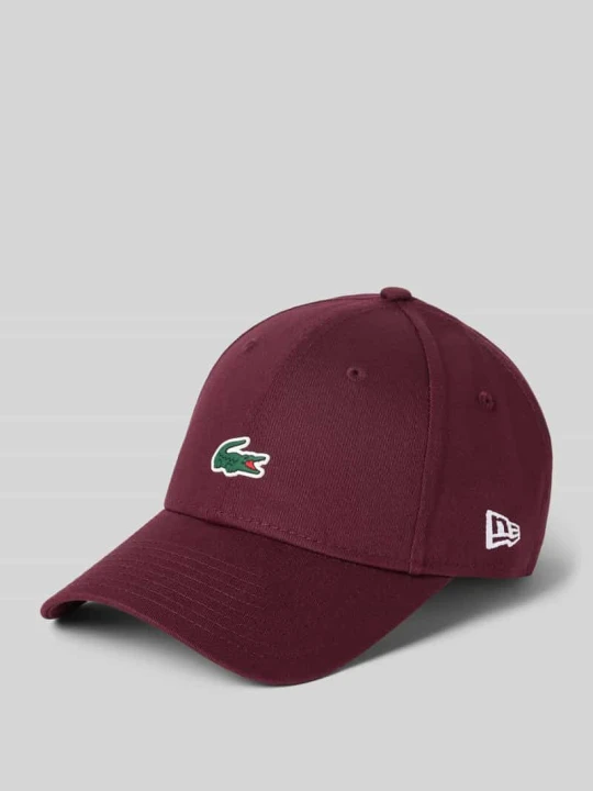 Zdjęcie produktu Czapka z daszkiem z czystej bawełny Lacoste Bordowy