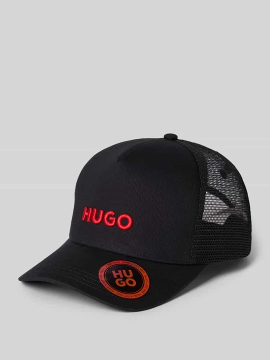 Zdjęcie produktu Czapka z daszkiem z czystej bawełny model 'MARSEL' Hugo Czarny