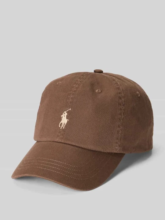 Zdjęcie produktu Czapka z daszkiem z czystej Bawełna Polo Ralph Lauren Ciemnobrązowy