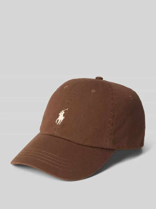 Zdjęcie produktu Czapka z daszkiem z czystej bawełny Polo Ralph Lauren Ciemnobrązowy