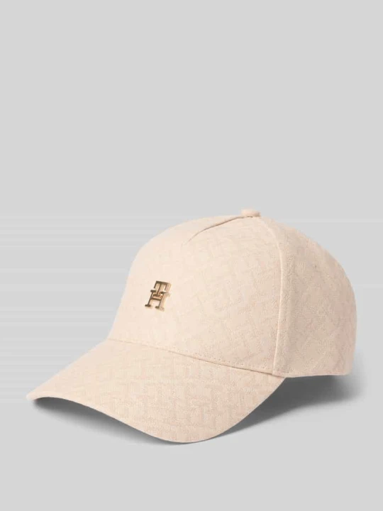 Zdjęcie produktu Czapka z daszkiem z czystej Bawełna Tommy Hilfiger Złamany biały