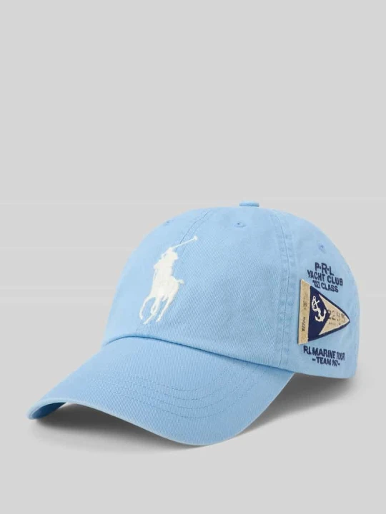 Zdjęcie produktu Czapka z daszkiem z czystej bawełny z wyhaftowanym logo Polo Ralph Lauren Jasnoniebieski