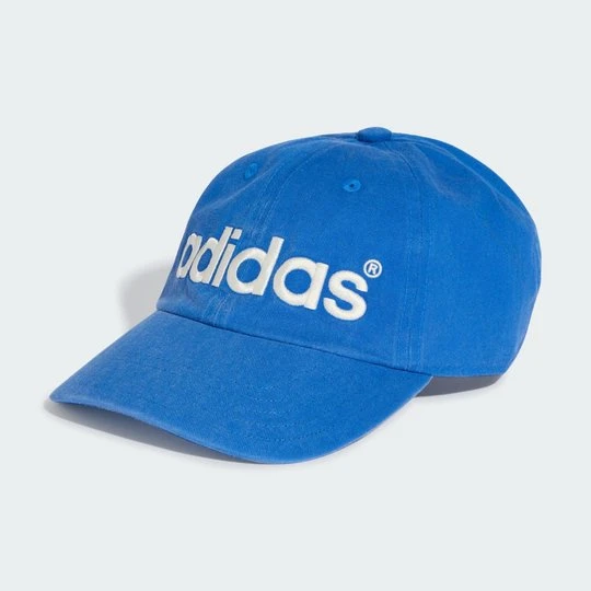 Zdjęcie produktu Czapka z daszkiem z diagnoalu z efektem sprania Adidas niebieski