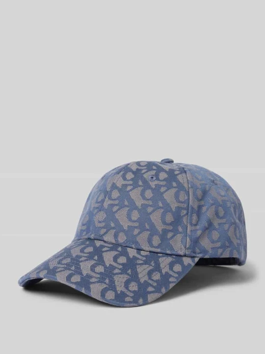 Zdjęcie produktu Czapka z daszkiem z fakturowanym wzorem z logo Calvin Klein Niebieski