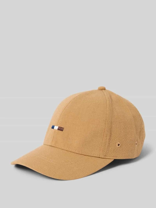 Zdjęcie produktu Czapka z daszkiem z haftem z logo i dodatkiem wiskozy Bugatti Camel