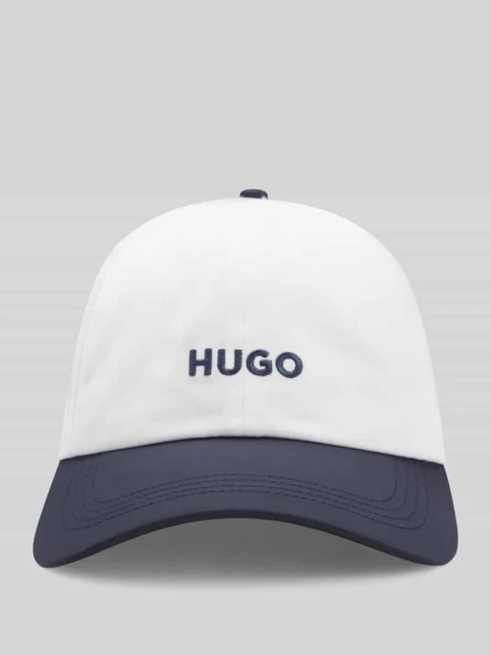 Zdjęcie produktu Czapka z daszkiem z haftowanym logo Hugo Biały
