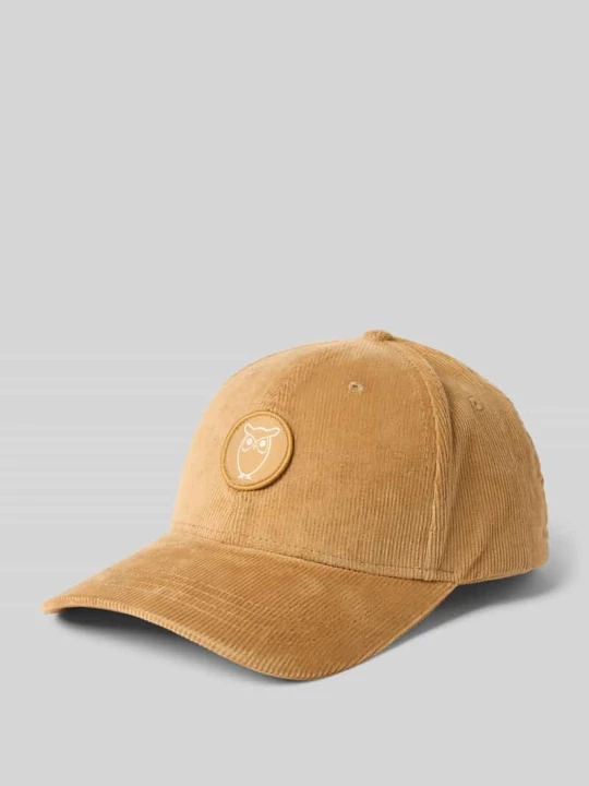 Zdjęcie produktu Czapka z daszkiem z imitacji sztruksu model ‘Corduroy’ KnowledgeCotton Apparel Musztardowy
