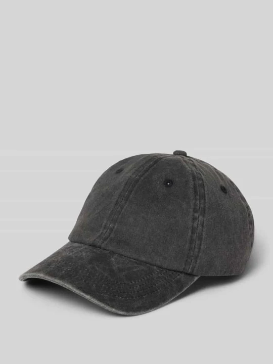 Zdjęcie produktu Czapka z daszkiem z mieszanki bawełny model 'BARAH' Pieces Antracytowy