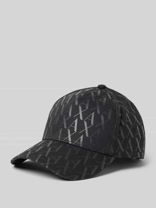 Zdjęcie produktu Czapka z daszkiem z nadrukiem z logo i wzmocnionym daszkiem Armani Exchange Czarny