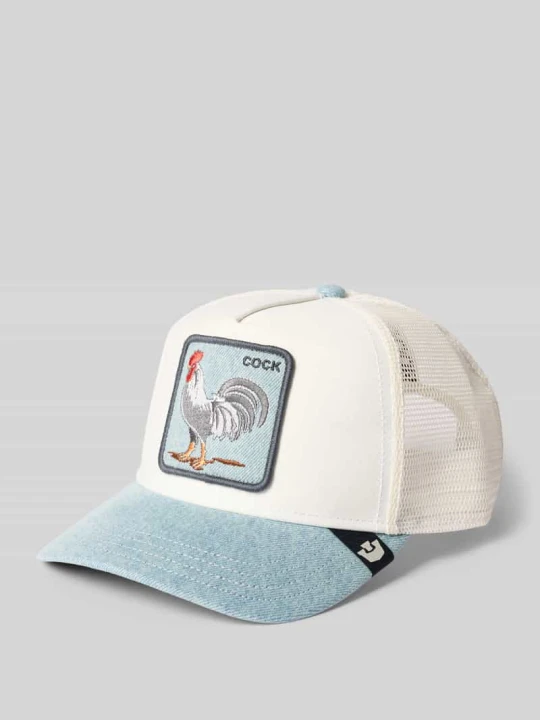 Zdjęcie produktu Czapka z daszkiem z naszywką z motywem model 'Denim Rooster' GOORIN BROS. Jeansowy niebieski