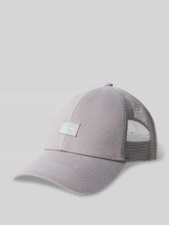 Zdjęcie produktu Czapka z daszkiem z wstawką z siateczki i detal z logo Calvin Klein Grafitowy