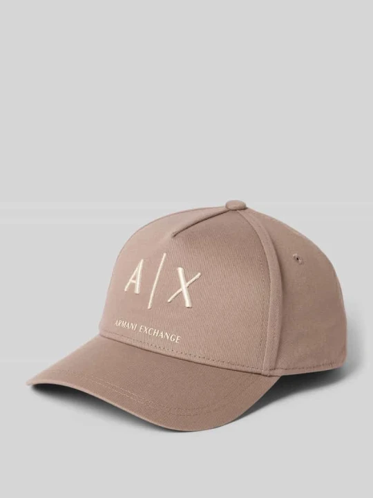 Zdjęcie produktu Czapka z daszkiem z wyhaftowanym logo Armani Exchange Jasnobrązowy
