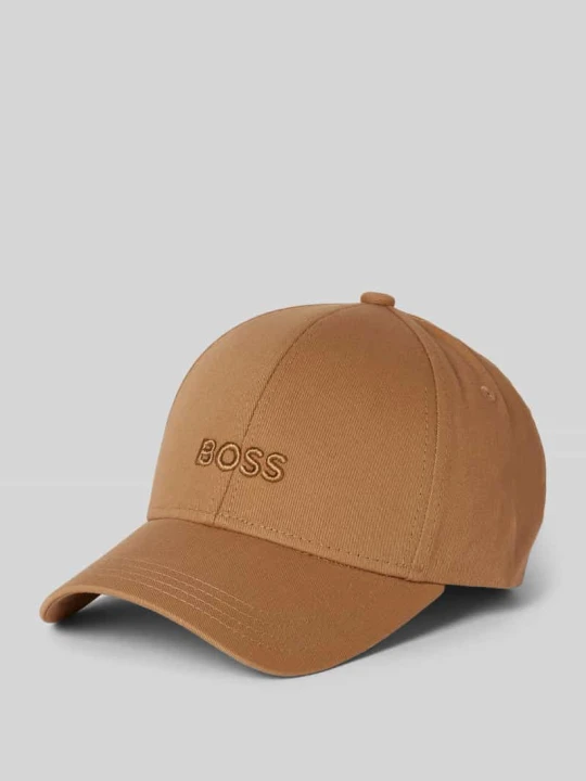 Zdjęcie produktu Czapka z daszkiem z wyhaftowanym logo Boss Beżowy