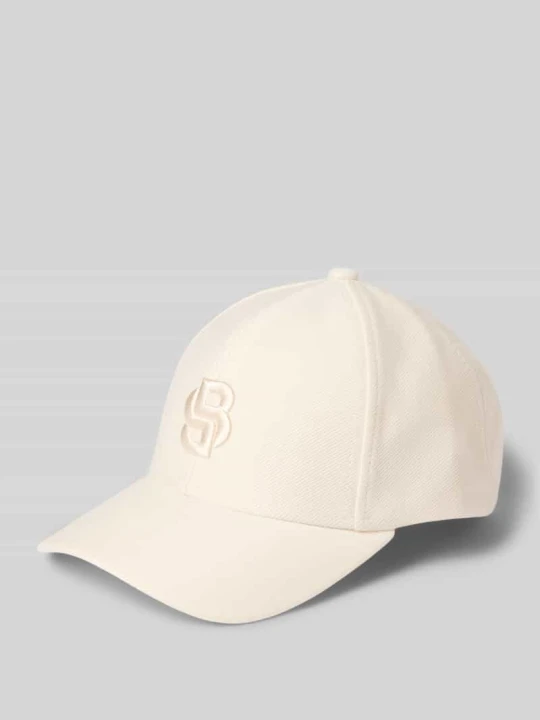 Zdjęcie produktu Czapka z daszkiem z wyhaftowanym logo Boss Złamany biały