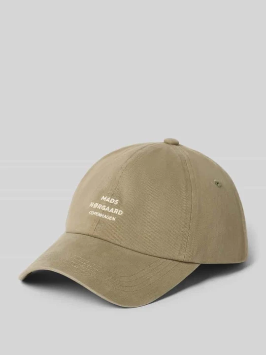 Zdjęcie produktu Czapka z daszkiem z wyhaftowanym logo Mads Nørgaard Khaki