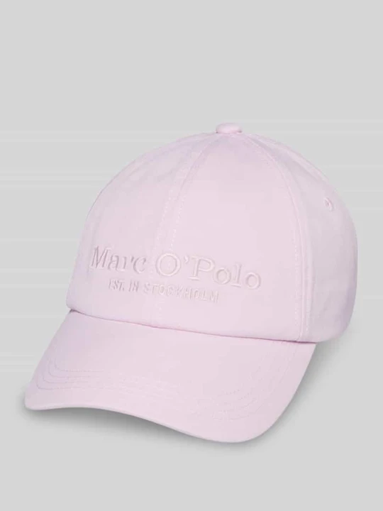 Zdjęcie produktu Czapka z daszkiem z wyhaftowanym logo Marc O'Polo Jasnoróżowy