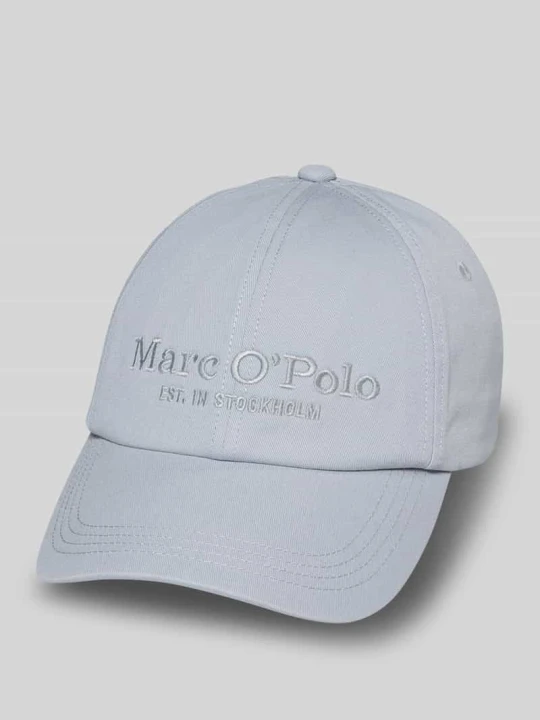 Zdjęcie produktu Czapka z daszkiem z wyhaftowanym logo Marc O'Polo Jasnoniebieski