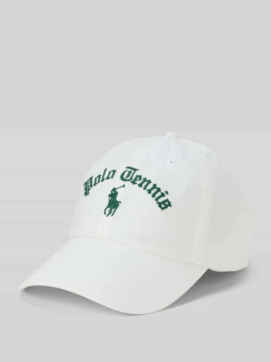 Zdjęcie produktu Czapka z daszkiem z wyhaftowanym logo z czystej bawełny Polo Ralph Lauren Złamany biały