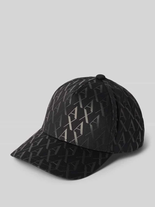 Zdjęcie produktu Czapka z daszkiem ze wzorem z logo Armani Exchange Ciemnoszary