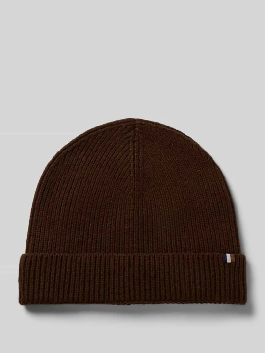 Zdjęcie produktu Czapka beanie z dodatkiem żywej wełny Bugatti Czekoladowy