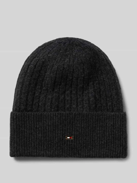 Zdjęcie produktu Czapka z dodatkiem bawełny Tommy Hilfiger Antracytowy melanż
