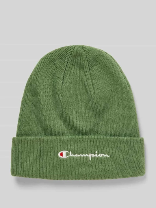 Zdjęcie produktu Czapka z imitacji dzianiny z wyhaftowanym logo Champion Jasnozielony