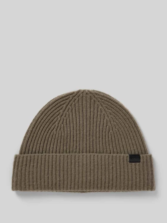 Zdjęcie produktu Czapka z mieszanki wełny i kaszmiru model ‘FILIPPO’ Boss Khaki