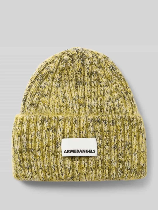 Zdjęcie produktu Czapka z mieszanki wełny z domieszką mieszanki lyocellu i bawełny model 'BRUSHED MOULINÉ' ARMEDANGELS Musztardowy