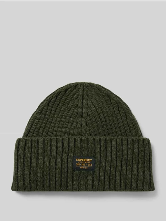 Zdjęcie produktu Czapka z mieszanki wełny z naszywką z logo model ‘WORKWEAR’ Superdry Oliwkowy