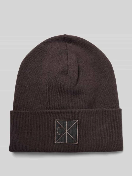 Zdjęcie produktu Czapka z mieszanki wiskozy z naszywką z logo model ‘Bea’ Calvin Klein czarny