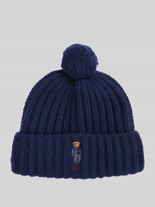 Zdjęcie produktu Czapka z mieszanki żywej wełny Polo Ralph Lauren Granatowy