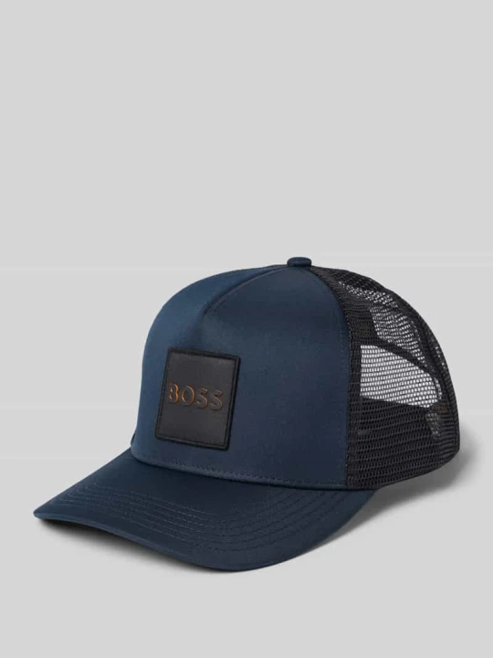 Zdjęcie produktu Czapka z naszywką z etykietą Boss Granatowy