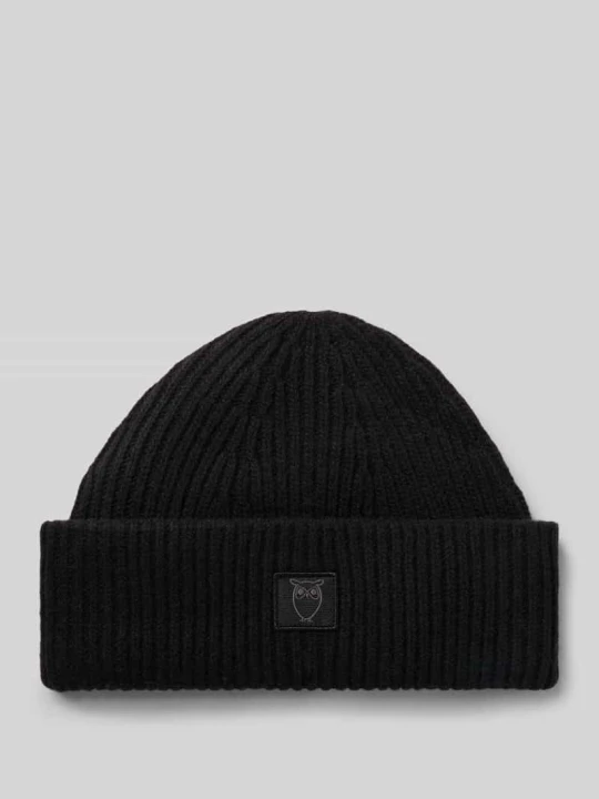 Zdjęcie produktu Czapka z naturalnej wełny jagnięcej model ‘Low’ KnowledgeCotton Apparel Czarny
