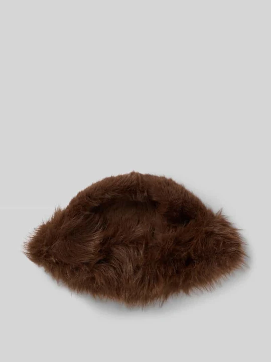 Zdjęcie produktu Czapka z przytulnym sztucznym futrem model 'IHEBNA HOOD' Ichi Ciemnobrązowy