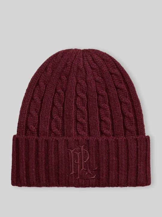 Zdjęcie produktu Czapka z szerokim wywijanym brzegiem Lauren Ralph Lauren Bordowy