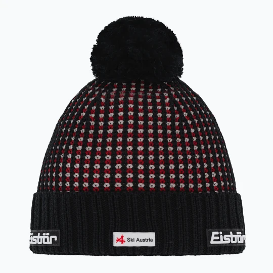 Zdjęcie produktu Czapka zimowa Eisbar Flow Os Pompon Rl Ska black/sandstone/burgundy Eisbär