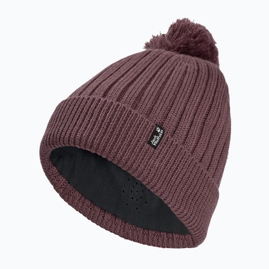Zdjęcie produktu Czapka zimowa Jack Wolfskin Pom Pom Beanie sheer plum Fioletowy