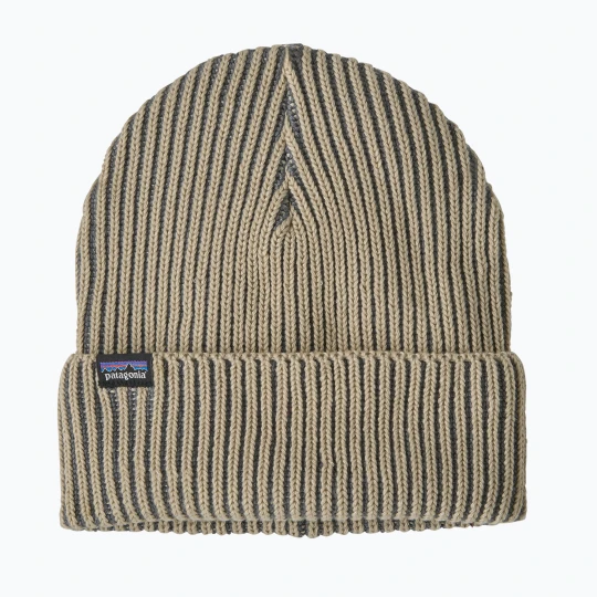 Zdjęcie produktu Czapka zimowa Patagonia Fishermans Rolled Beanie contrast stripe: weathered stone Beżowy