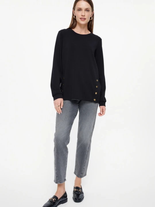 Zdjęcie produktu Czarna bluza basic Greenpoint