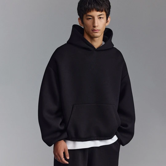 Zdjęcie produktu Czarna bluza basic oversize z kapturem House