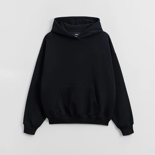 Zdjęcie produktu Czarna bluza basic z kapturem House