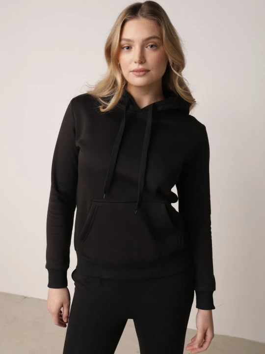 Zdjęcie produktu Czarna Bluza z Kapturem Kasseia J.style