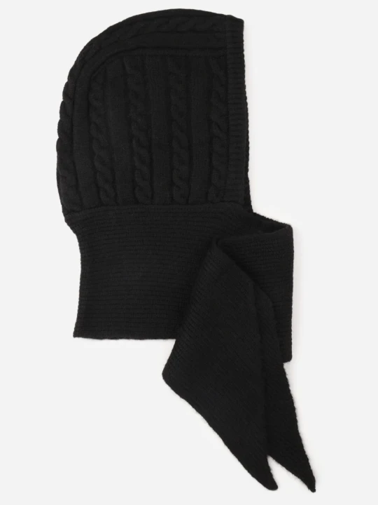 Zdjęcie produktu Czarna Czapka Typu Balaclava Połączona z Szalikiem z Wełną Anivalia Yu & Me