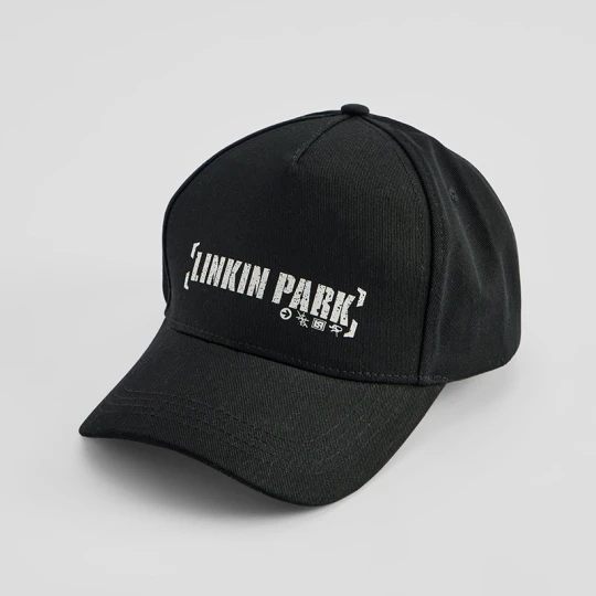 Zdjęcie produktu Czarna czapka z daszkiem i nadrukiem LinkinPark House