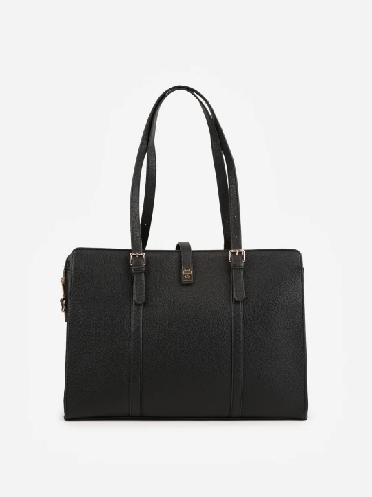 Zdjęcie produktu Czarna Elegancka Torebka Aktówka z Regulowanym Paskiem Crossbody Paliphae Caely