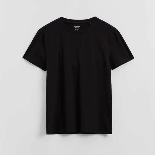 Zdjęcie produktu Czarna koszulka basic slim fit House