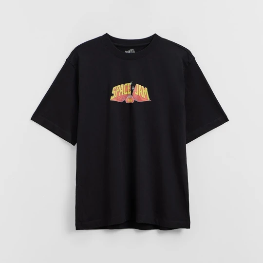 Zdjęcie produktu Czarna koszulka UNISEX z nadrukiem Space Jam House